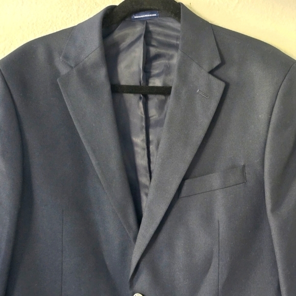 Stafford Essential Blazer Sports Coat Mens 40R Blue  Regular Fit Career - Picture 3 of 13